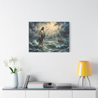 "Peace Be Still - Jesus Walking on Water" | Matthew 14:22-33 Matte Canvas, Stretched