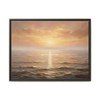 "Divine Light Upon the Waters - The Cross Reflected" | Matthew 14:25-27 Matte Framed Canvas