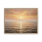 "Divine Light Upon the Waters - The Cross Reflected" | Matthew 14:25-27 Matte Framed Canvas