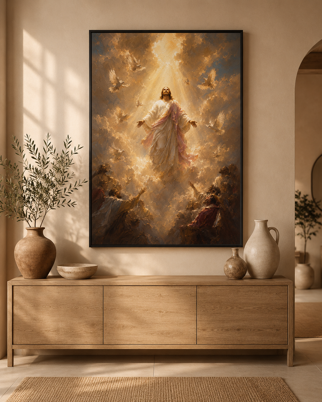 The Ascension of Glory Matte Framed Canvas