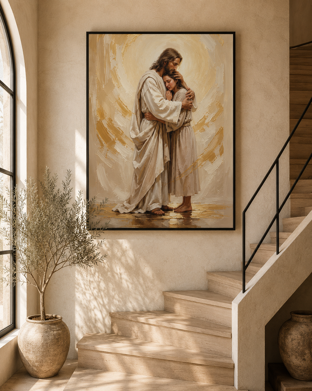 Embrace of Heaven Matte Framed Canvas