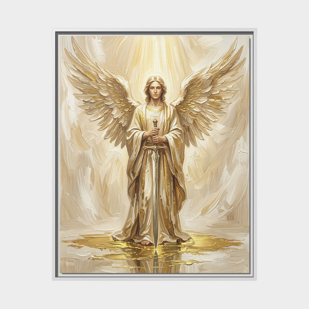 Celestial Warrior Matte Framed Canvas