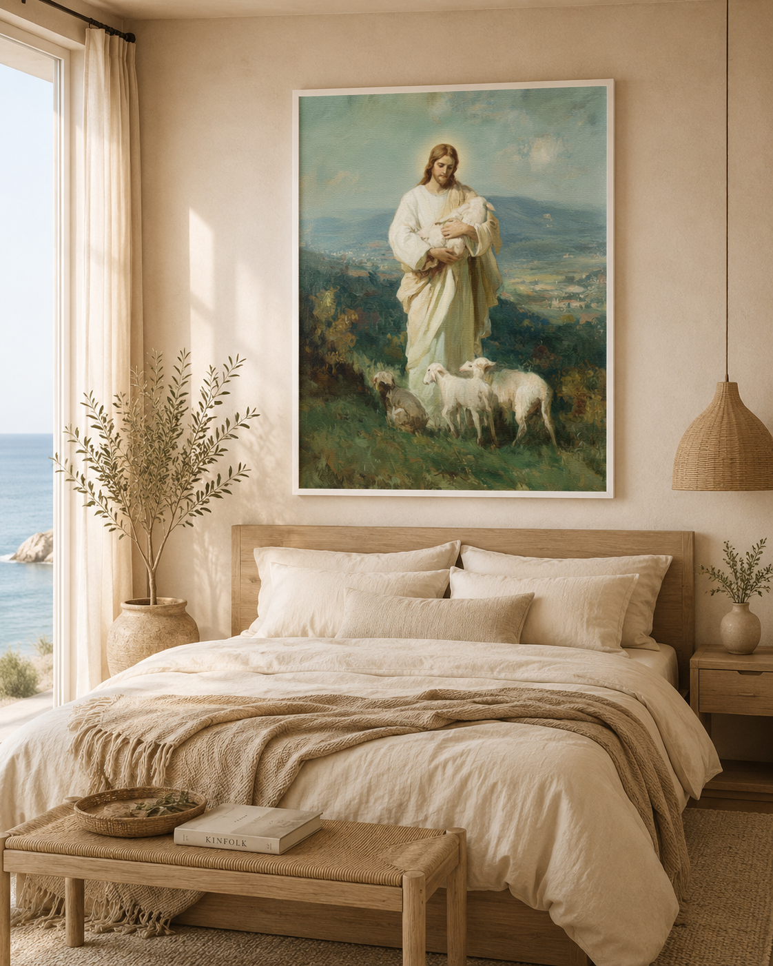 The Good Shepherd Matte Framed Canvas Secondary image