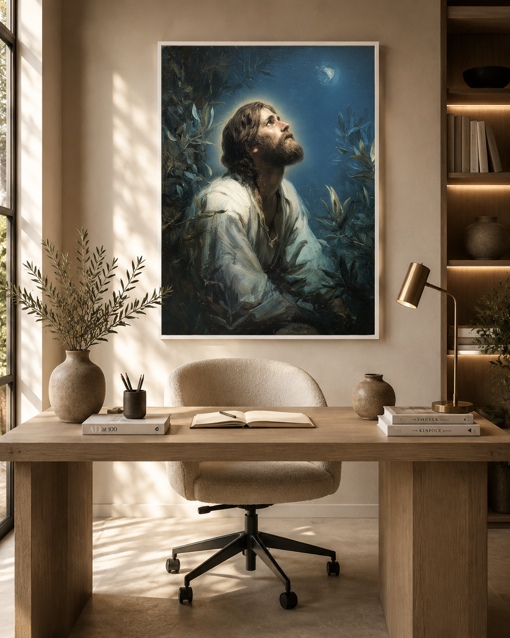 Gethsemane Prayer Matte Framed Canvas