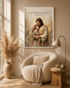 I Am With You Always – Matthew 28:20 Matte Framed Canvas