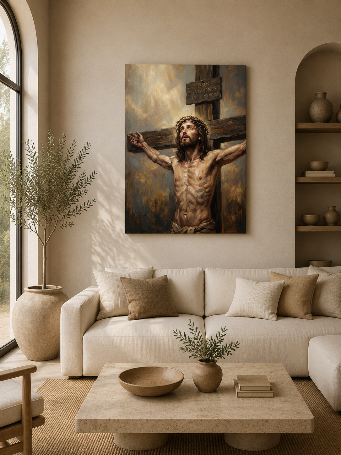 Redeemer on the Cross Matte Canvas, Stretched Secondary image