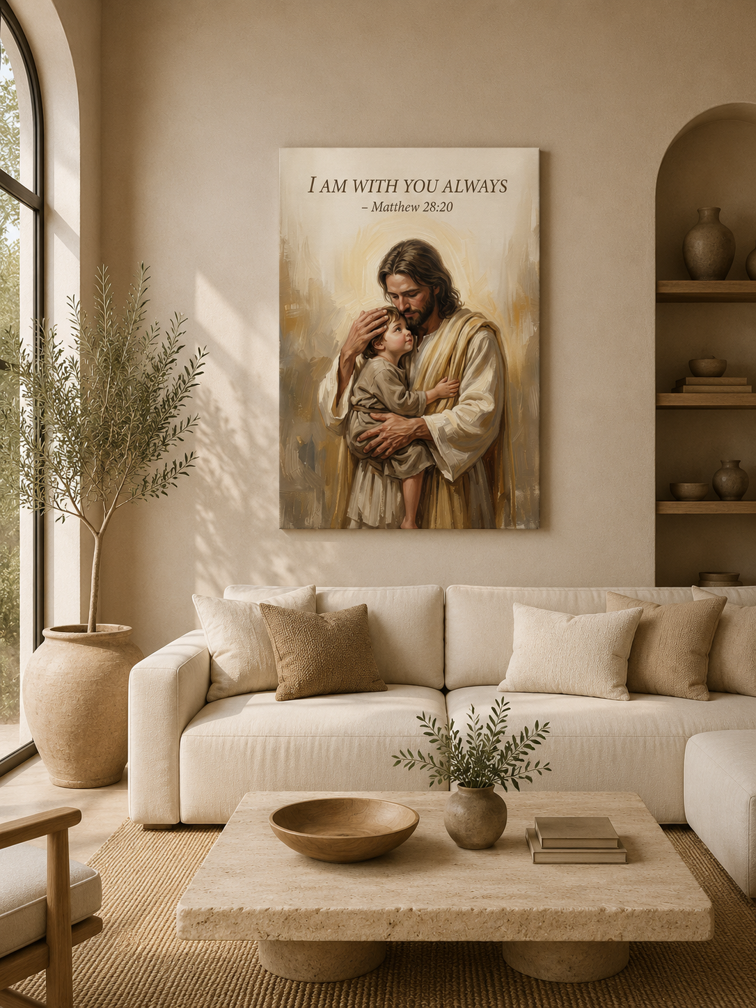 I Am With You Always – Matthew 28:20 Matte Canvas, Stretched