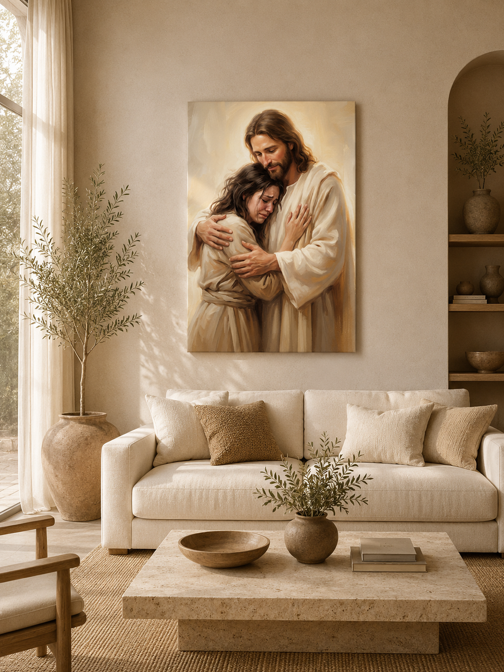Shelter in His Love Matte Canvas, Stretched